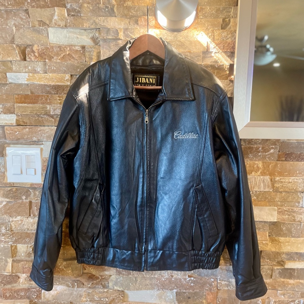 Jibani Black Italian Leather Jacket Official Cadillac Product